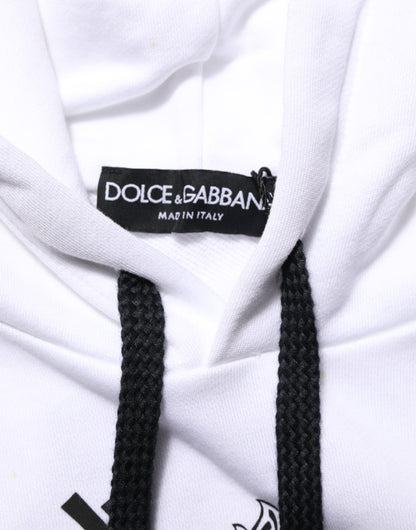 Dolce &amp; Gabbana – Weißes Sweatshirt mit Kapuze „Sacred Heart“