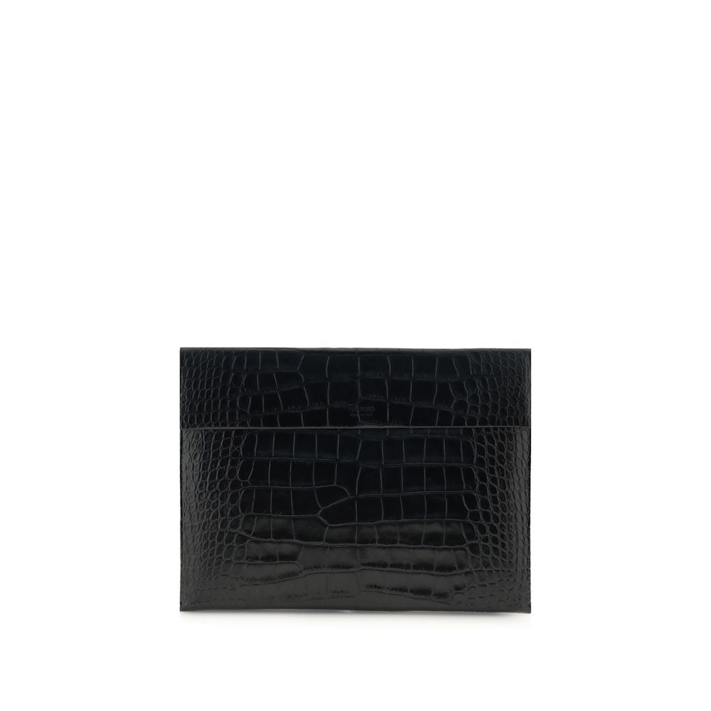Tom Ford Clutch-Tasche aus schwarzem Leder