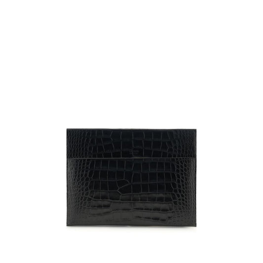 Tom Ford Clutch-Tasche aus schwarzem Leder