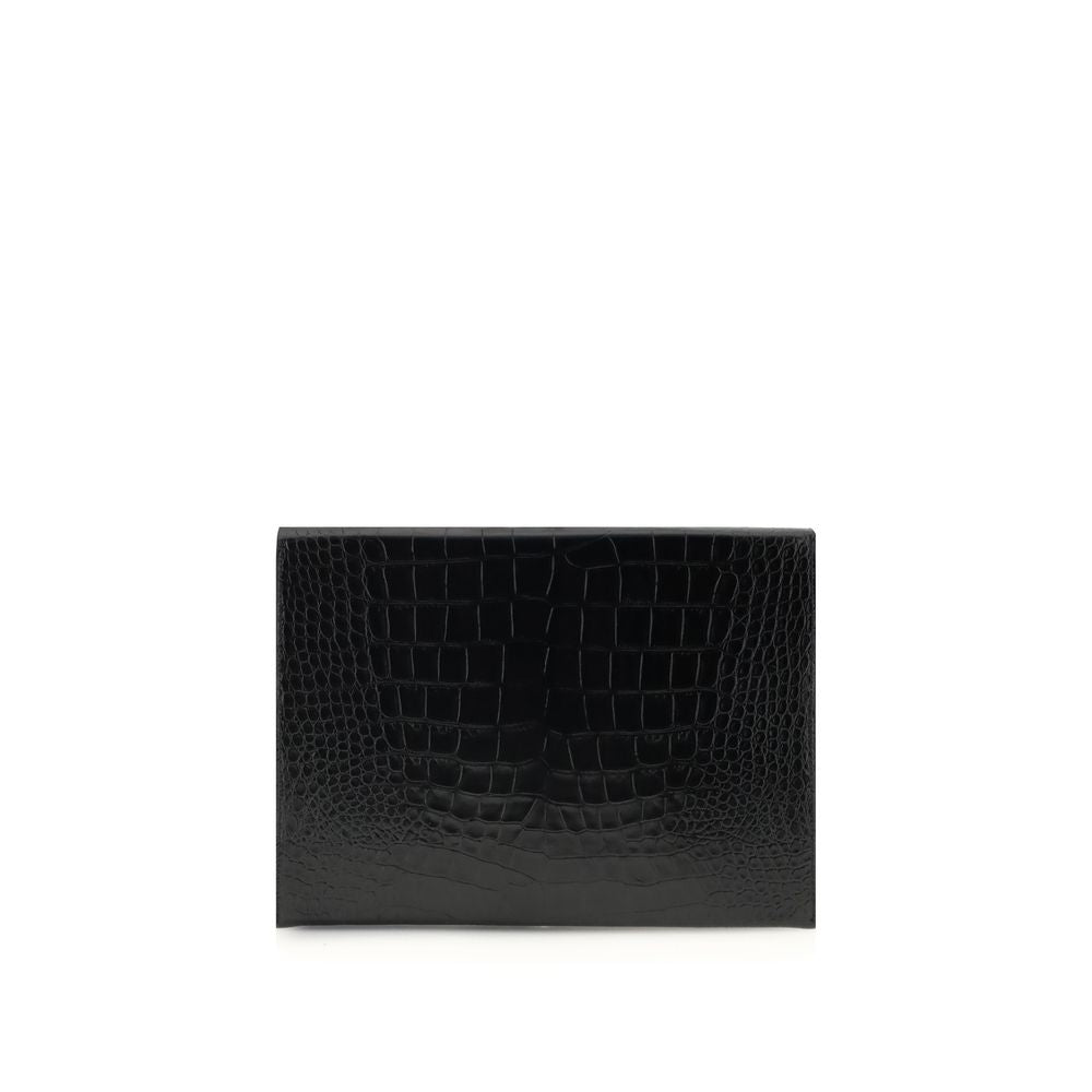 Tom Ford Clutch-Tasche aus schwarzem Leder
