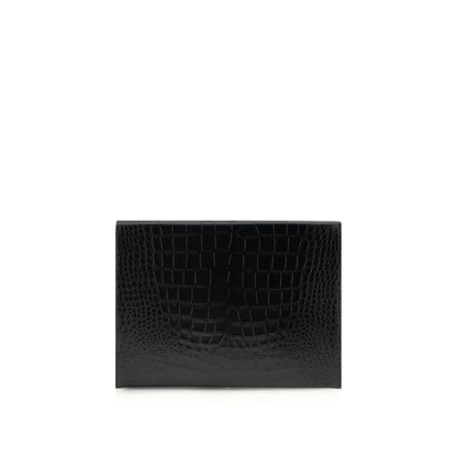 Tom Ford Clutch-Tasche aus schwarzem Leder