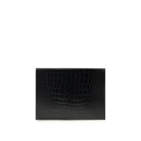 Tom Ford Clutch-Tasche aus schwarzem Leder
