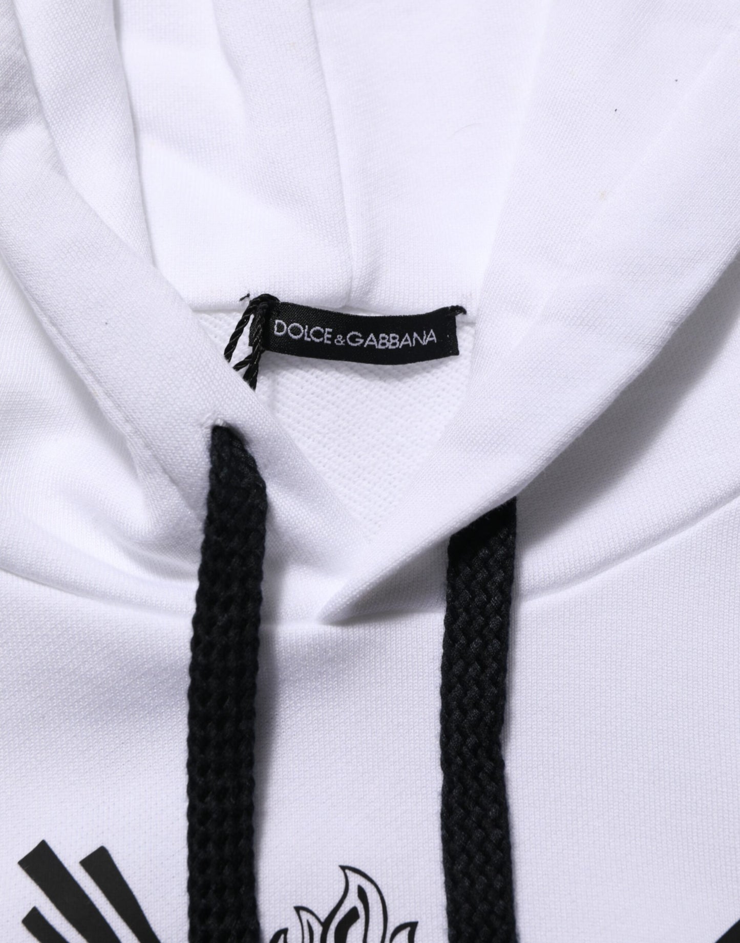 Dolce &amp; Gabbana – Weißes Sweatshirt mit Kapuze „Sacred Heart“