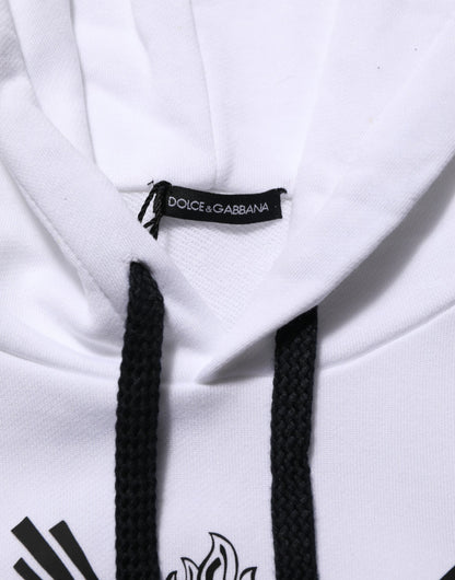 Dolce &amp; Gabbana – Weißes Sweatshirt mit Kapuze „Sacred Heart“