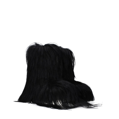 Rick Owens – Schwarze Pelzstiefeletten