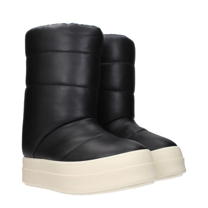Rick Owens – Schwarze Lederstiefeletten