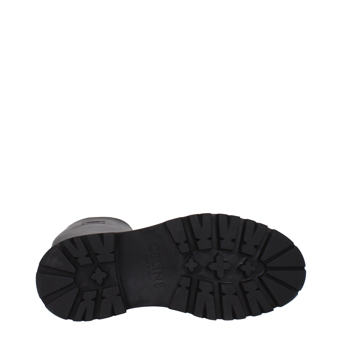 Schwarze Lederstiefeletten von Celine