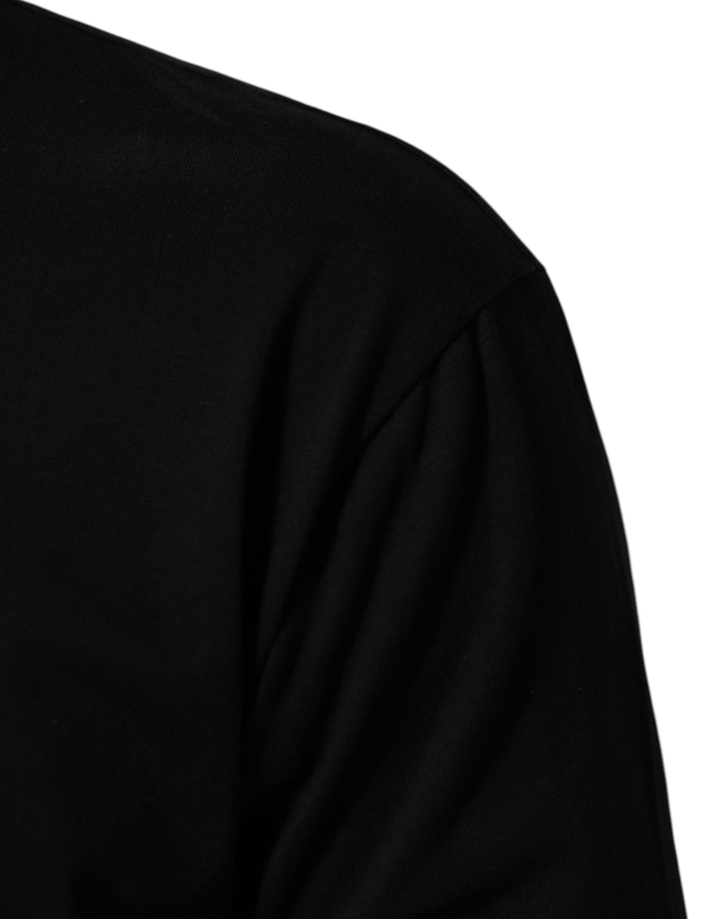 Dolce &amp; Gabbana Schwarzes Statement-T-Shirt aus Baumwolle mit Rundhalsausschnitt für Herren