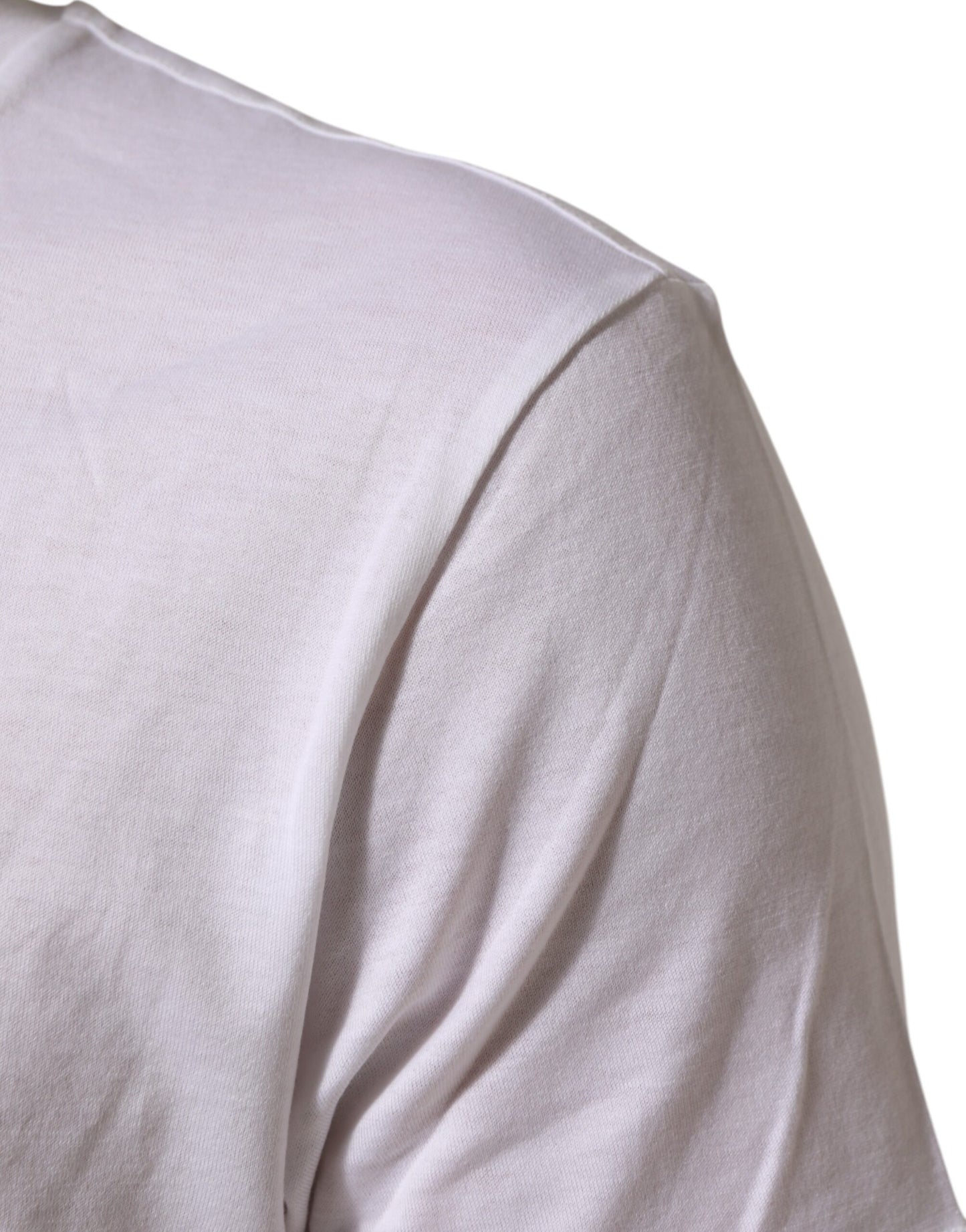 Dolce &amp; Gabbana – Weißes Baumwoll-T-Shirt mit Rundhalsausschnitt und Logo-Print