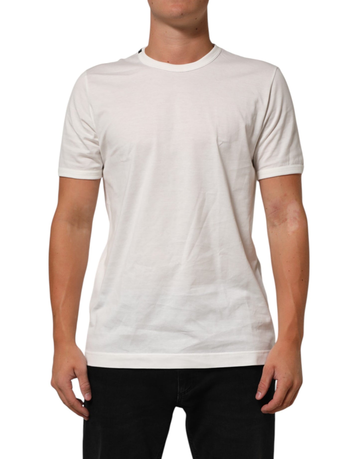 Dolce &amp; Gabbana – Weißes Goodluck 2020-T-Shirt aus Baumwolle mit Rundhalsausschnitt
