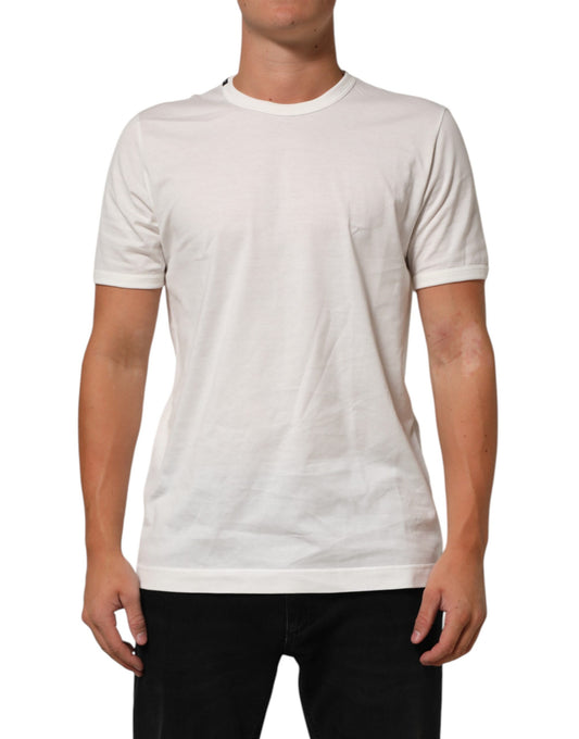 Dolce &amp; Gabbana – Weißes Goodluck 2020-T-Shirt aus Baumwolle mit Rundhalsausschnitt