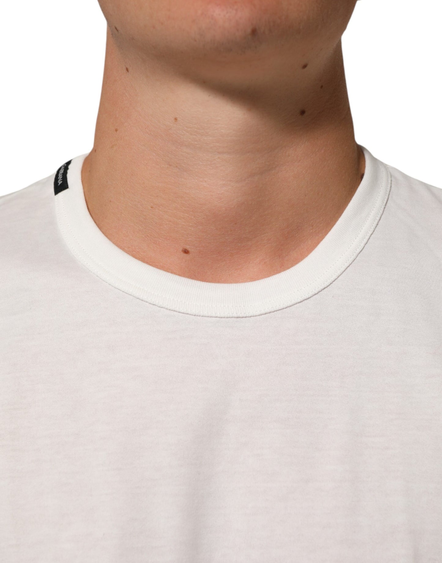 Dolce &amp; Gabbana – Weißes Goodluck 2020-T-Shirt aus Baumwolle mit Rundhalsausschnitt