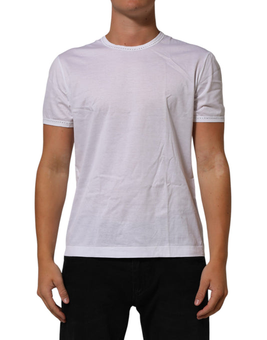 Dolce &amp; Gabbana – Weißes Unterwäsche-T-Shirt aus Baumwolle mit Rundhalsausschnitt