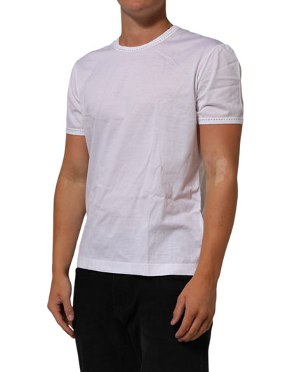 Dolce &amp; Gabbana – Weißes Unterwäsche-T-Shirt aus Baumwolle mit Rundhalsausschnitt