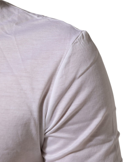 Dolce &amp; Gabbana – Weißes Unterwäsche-T-Shirt aus Baumwolle mit Rundhalsausschnitt