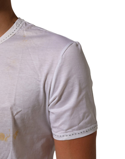Dolce &amp; Gabbana – Weißes Unterwäsche-T-Shirt aus Baumwolle mit Rundhalsausschnitt