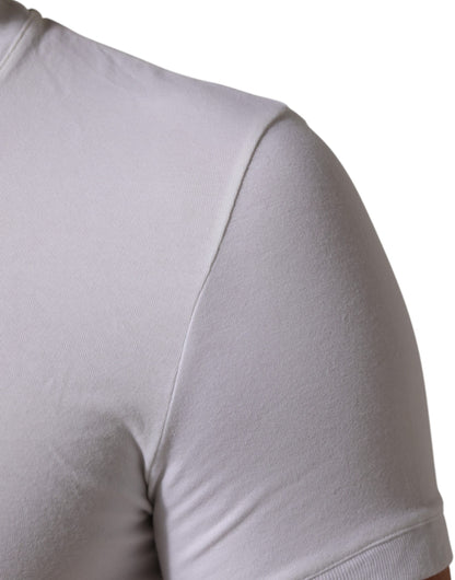Dolce &amp; Gabbana – Weißes Unterwäsche-T-Shirt aus Baumwolle mit Rundhalsausschnitt