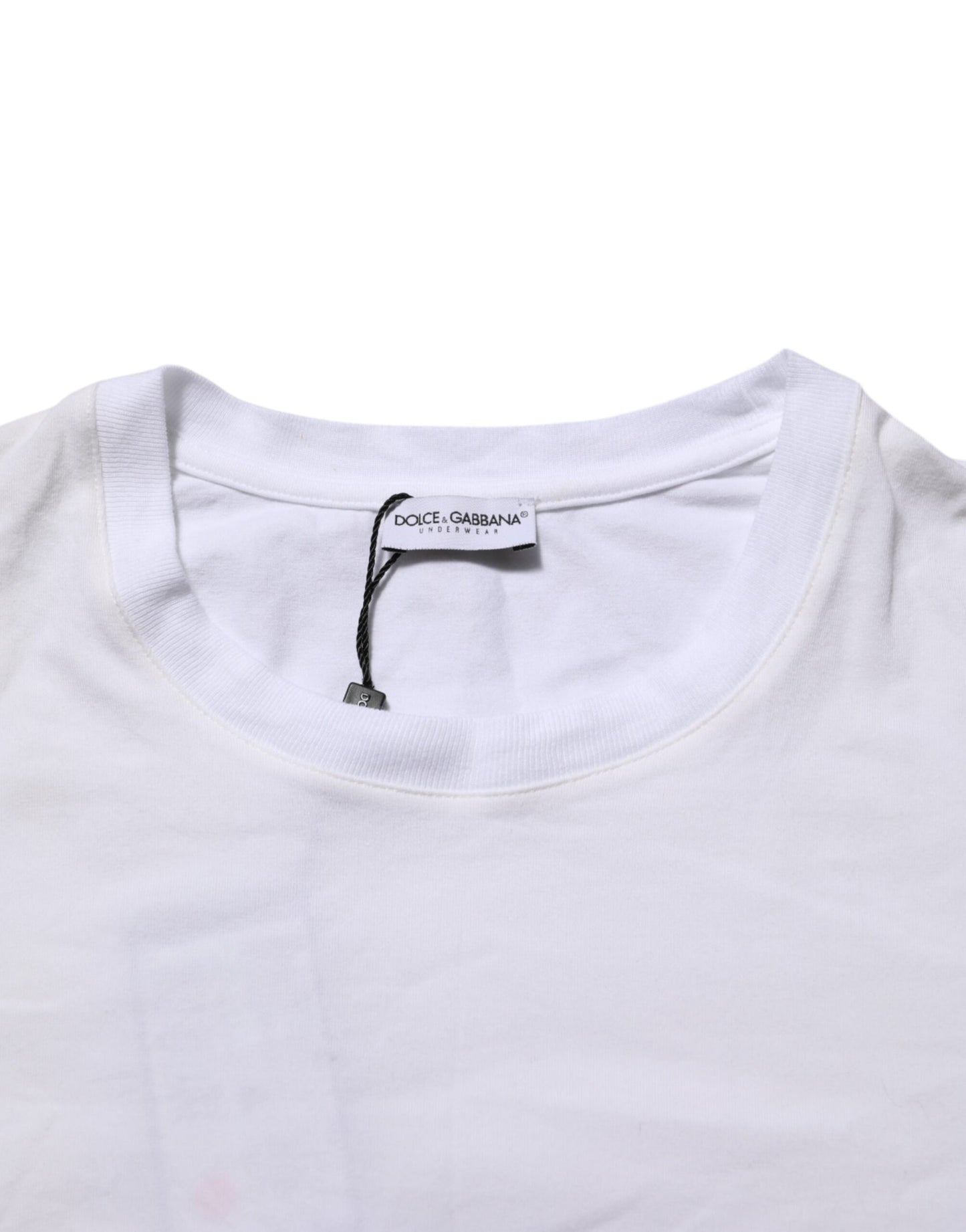 Dolce &amp; Gabbana – Weißes Unterwäsche-T-Shirt aus Baumwolle mit Rundhalsausschnitt