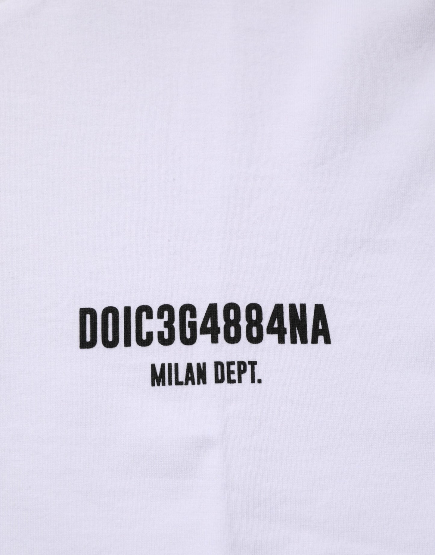 Dolce &amp; Gabbana – Weißes Baumwoll-T-Shirt mit Rundhalsausschnitt und Logo-Print