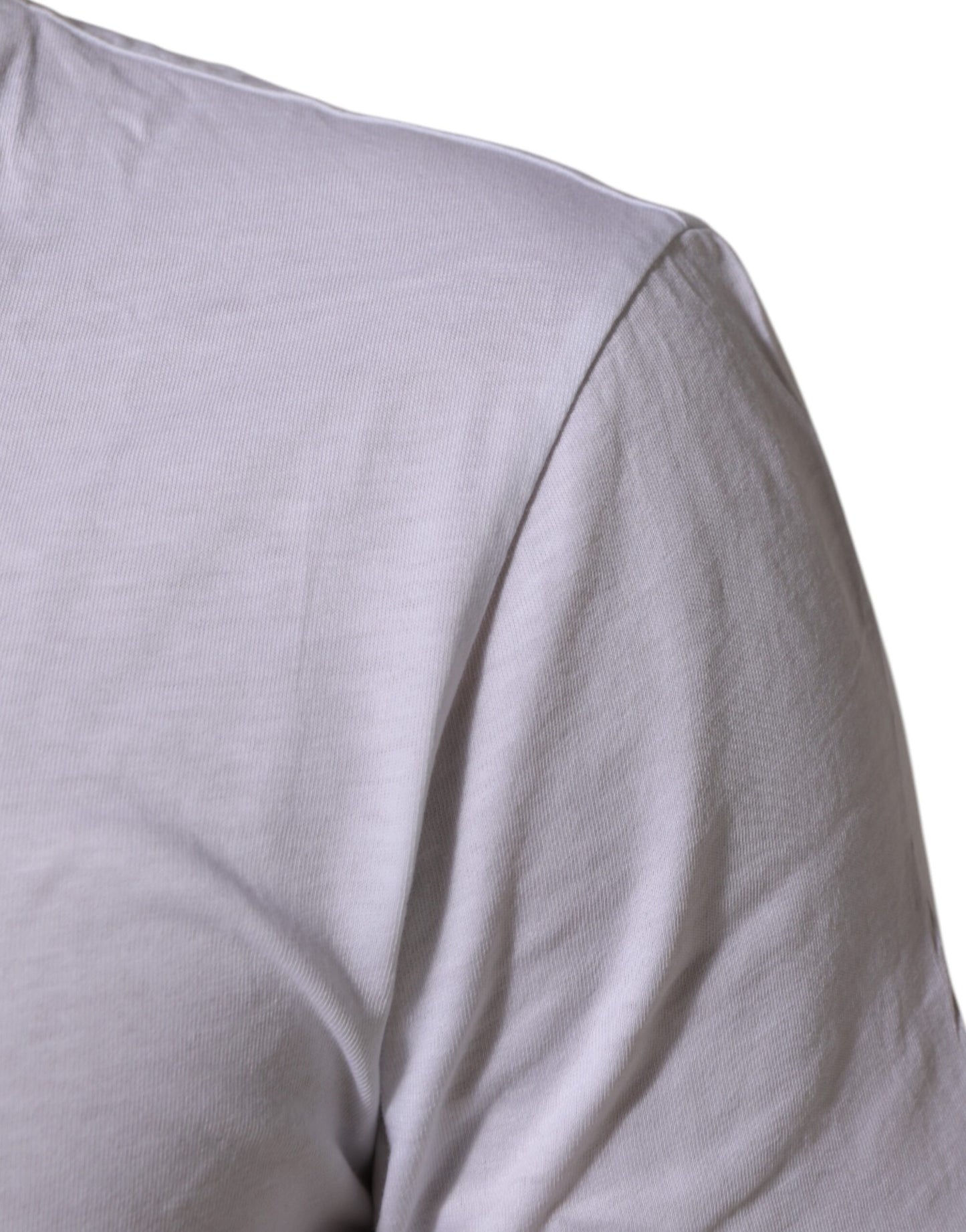 Dolce &amp; Gabbana – Weißes Baumwoll-T-Shirt mit Rundhalsausschnitt und Logo-Print