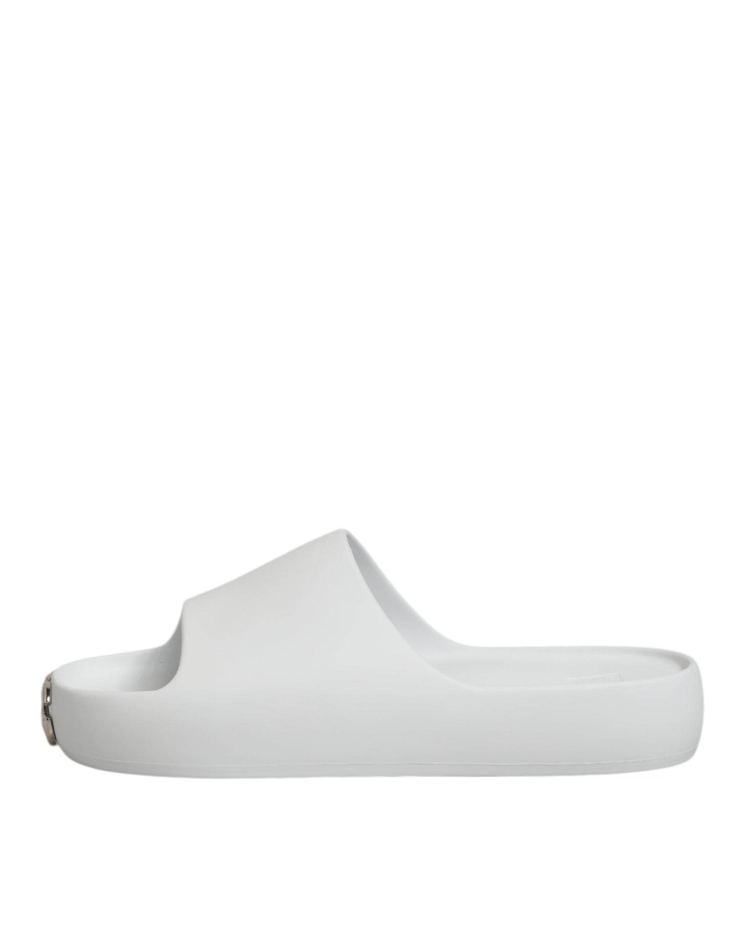 Dolce &amp; Gabbana – Weiße Slides mit Logo-Sandalen für Herren