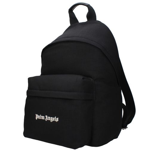 Palm Angels Rucksack aus schwarzem Stoff