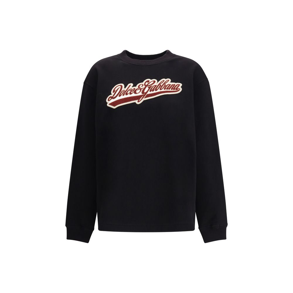 Schwarzes Baumwoll-Sweatshirt von Dolce &amp; Gabbana