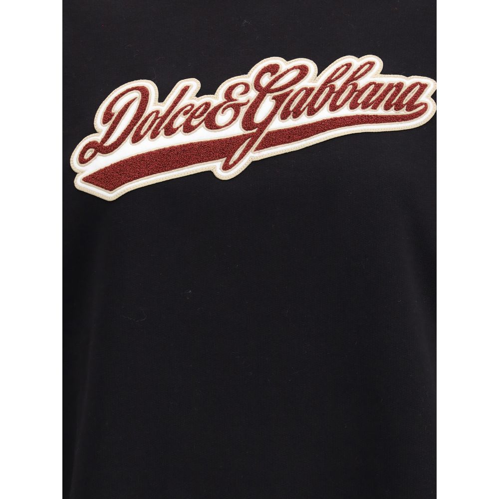 Schwarzes Baumwoll-Sweatshirt von Dolce &amp; Gabbana