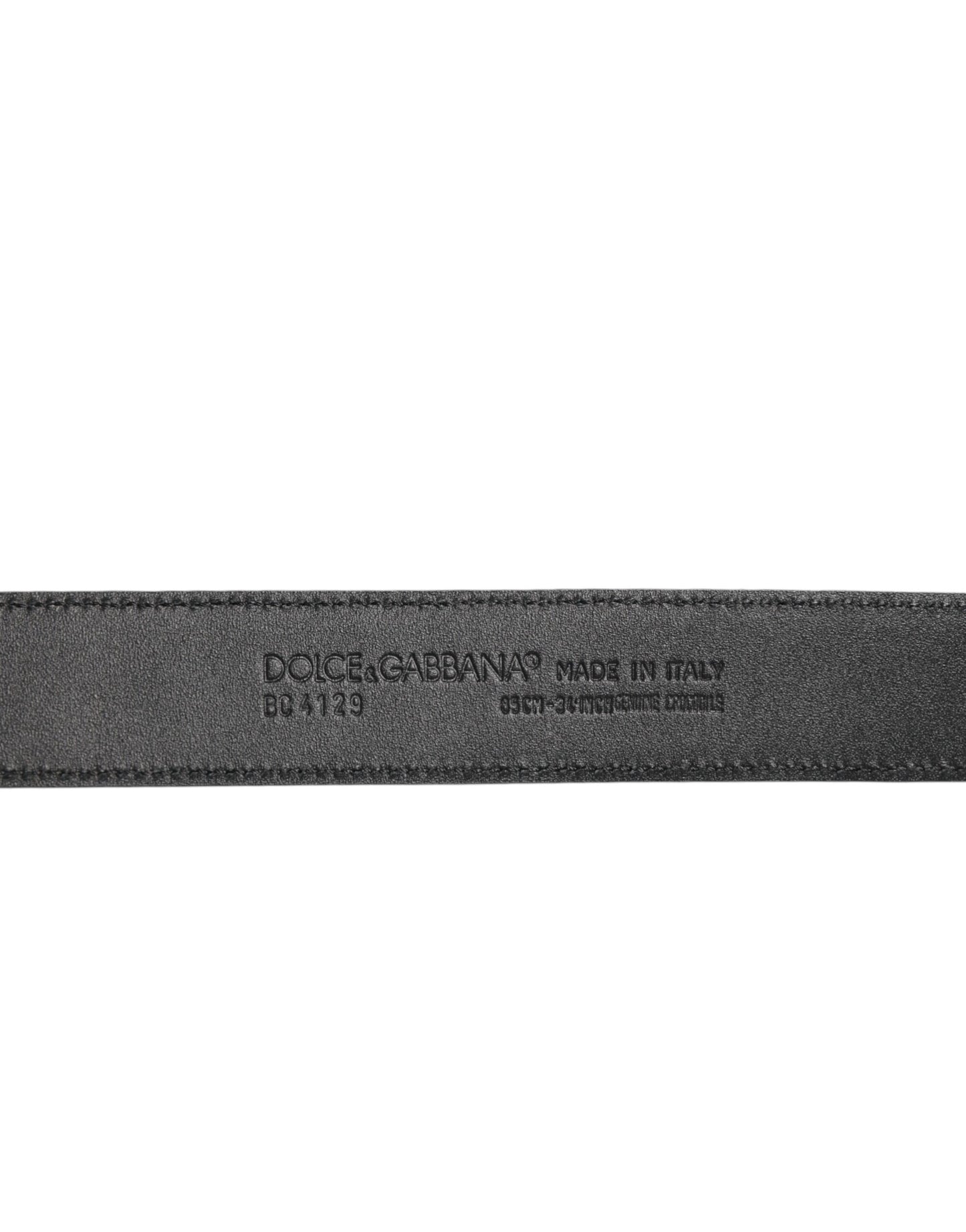 Dolce &amp; Gabbana – Schwarzer Gürtel aus exotischem Leder mit Metall-Logoschnalle