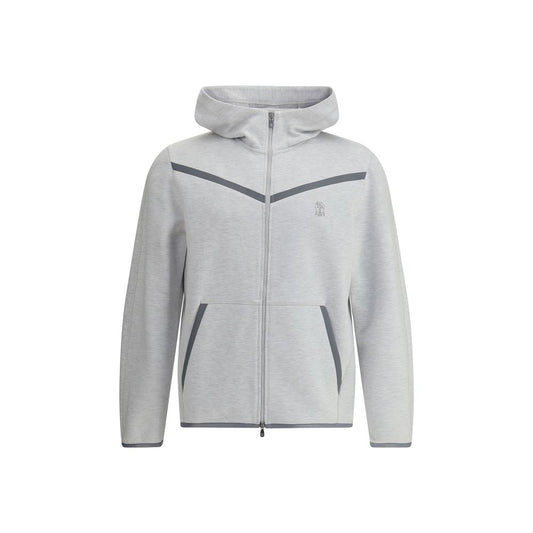 Brunello Cucinelli Graues Baumwoll-Sweatshirt