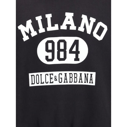 Schwarzes Baumwoll-Sweatshirt von Dolce &amp; Gabbana