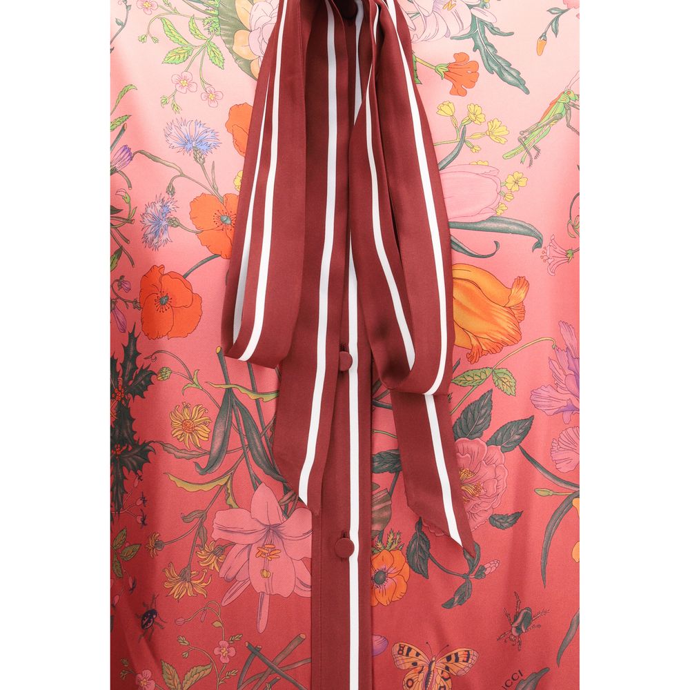 Gucci Seidenhemd mit Blumenmuster