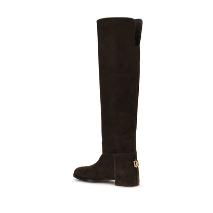 Dolce &amp; Gabbana Hohe Wildlederstiefel
