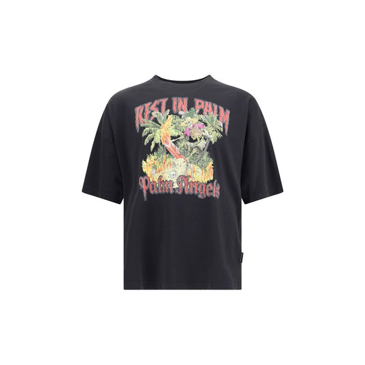 Palm Angels – T-Shirt aus Baumwolle mit „Rest in Palm“-Print