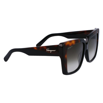 Ferragamo – Schwarze Acetat-Sonnenbrille