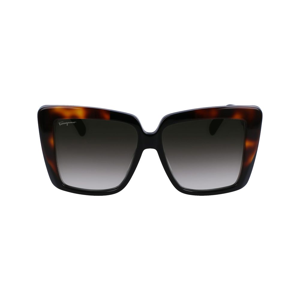 Ferragamo – Schwarze Acetat-Sonnenbrille