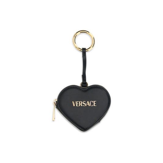Versace Schwarzes Lederportemonnaie
