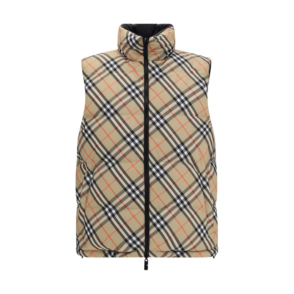 Schwarze ärmellose Jacke aus Polyester von Burberry
