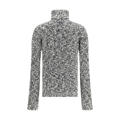 Dolce &amp; Gabbana Weißer Rollkragenpullover aus Fleecewolle