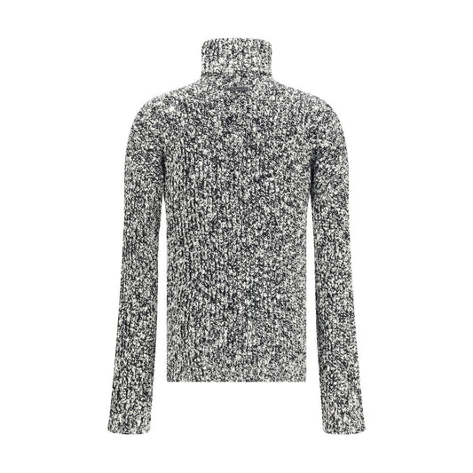 Dolce &amp; Gabbana Weißer Rollkragenpullover aus Fleecewolle
