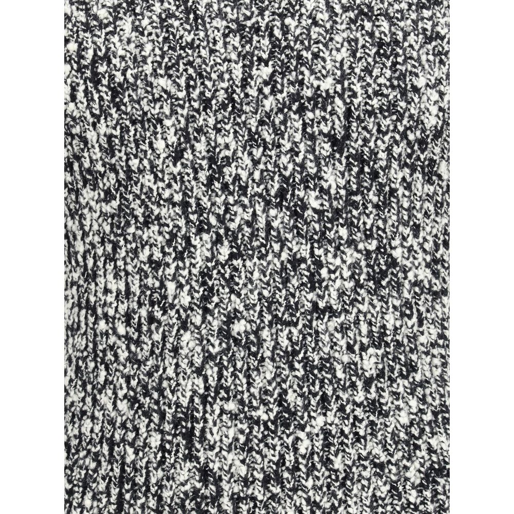 Dolce &amp; Gabbana Weißer Rollkragenpullover aus Fleecewolle