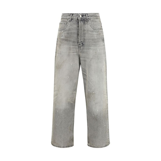 Haikure Graue Baumwoll-Jeans mit geradem Bein