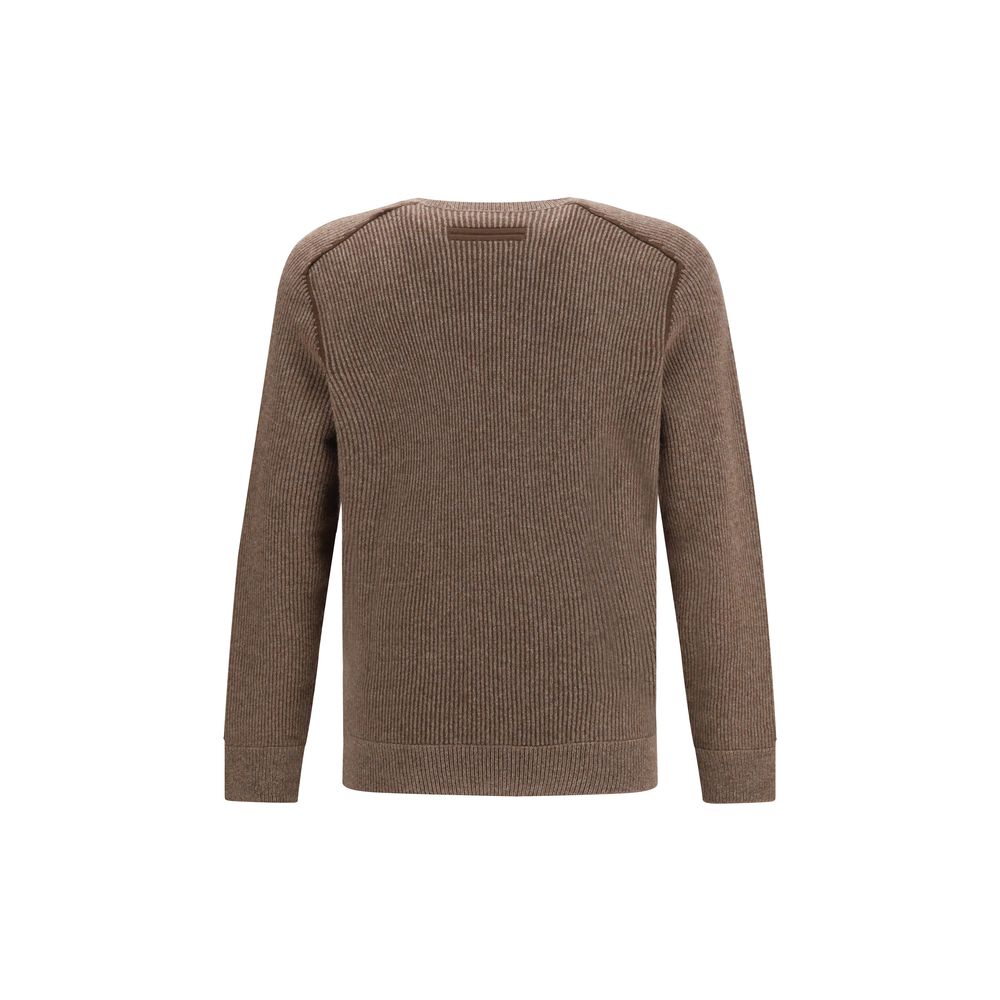 ZEGNA Brauner Kaschmir-Pullover aus Kaschmir