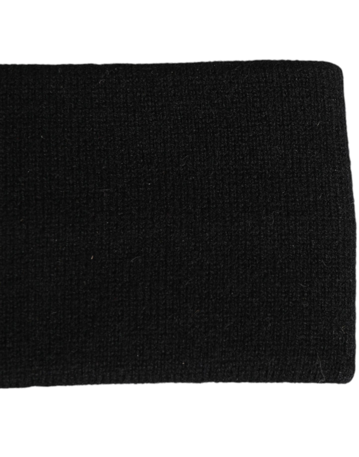 Dolce &amp; Gabbana Schwarzes Kaschmir-Stirnband, Strickmütze, Einheitsgröße, Herrenmütze