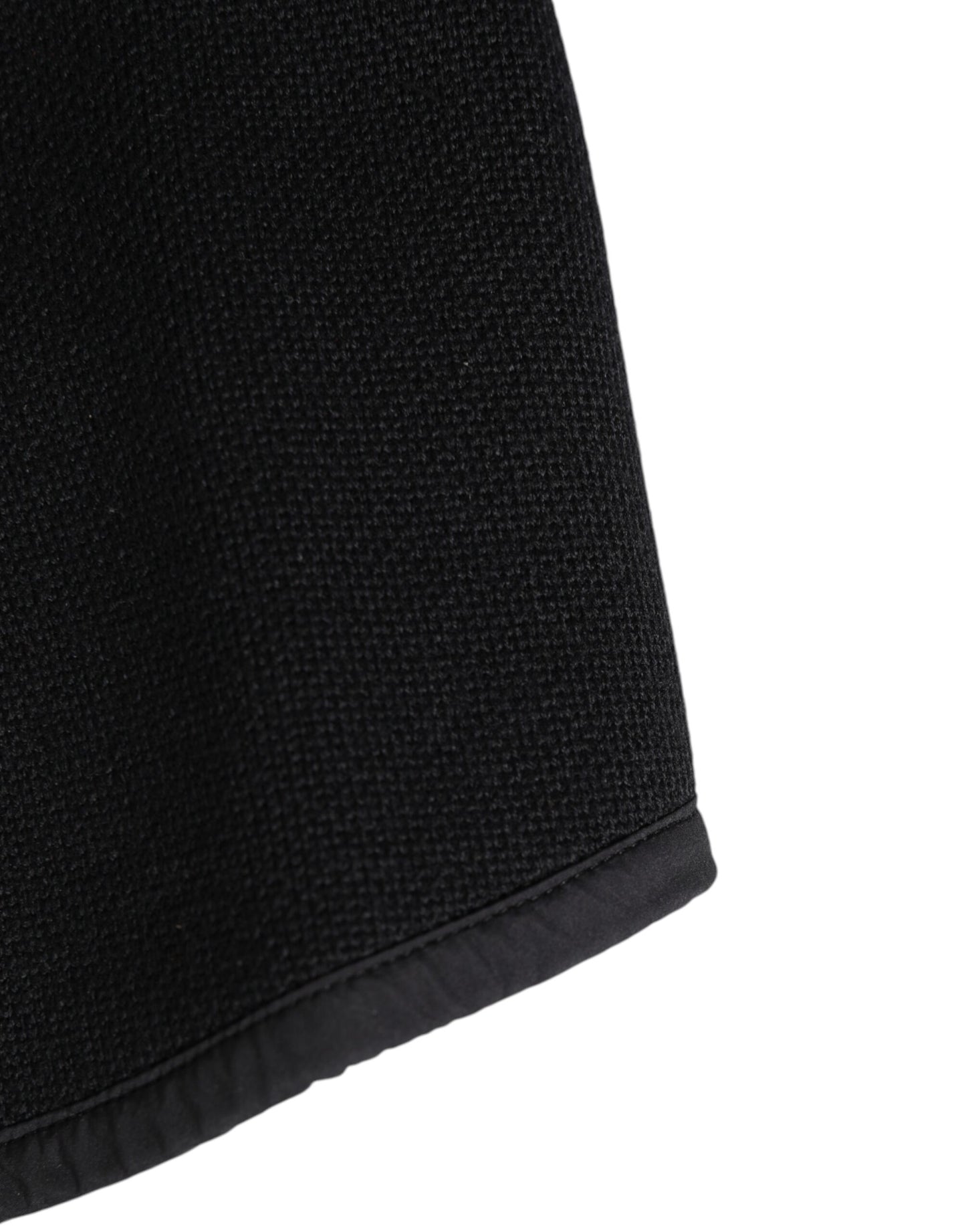 Dolce &amp; Gabbana – Schwarze Stola aus Spitze, gestrickt, DG-Logo, Herren, Einheitsgröße