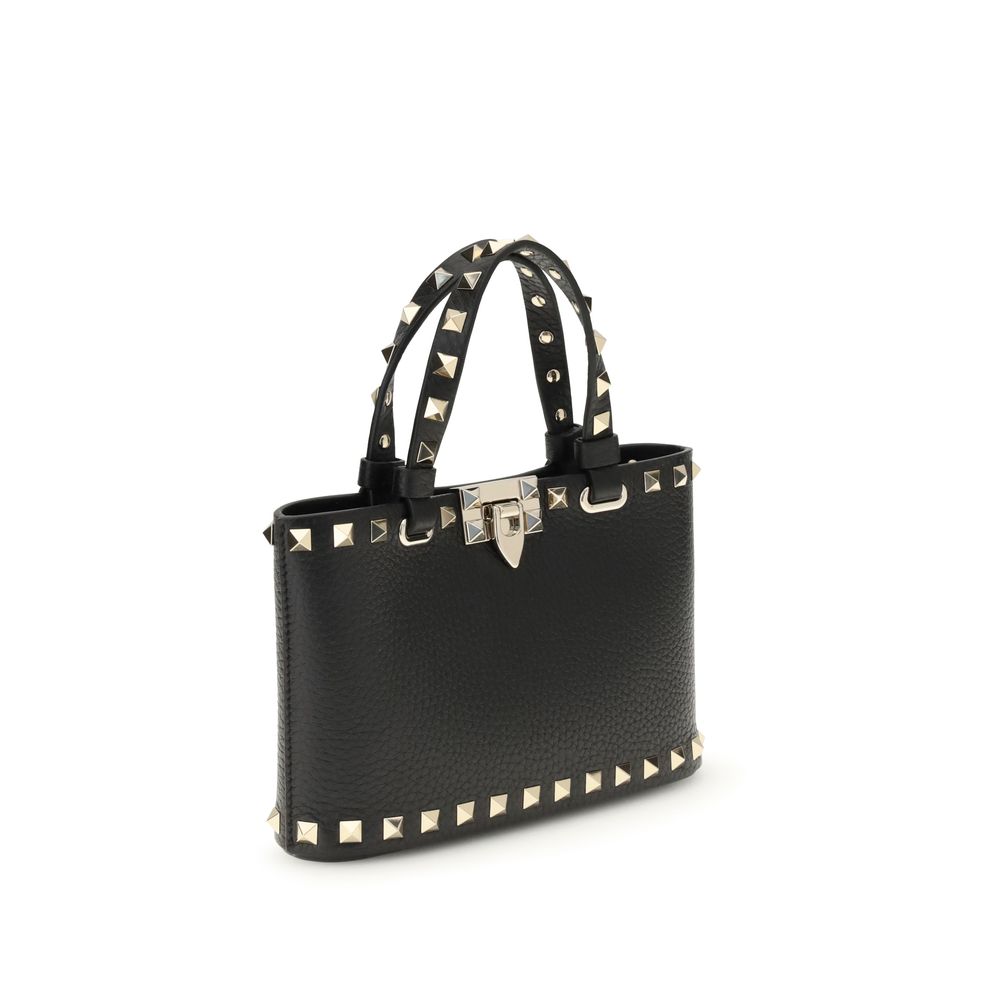 Valentino Garavani Schultertasche aus schwarzem Leder