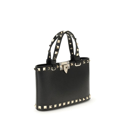 Valentino Garavani Schultertasche aus schwarzem Leder