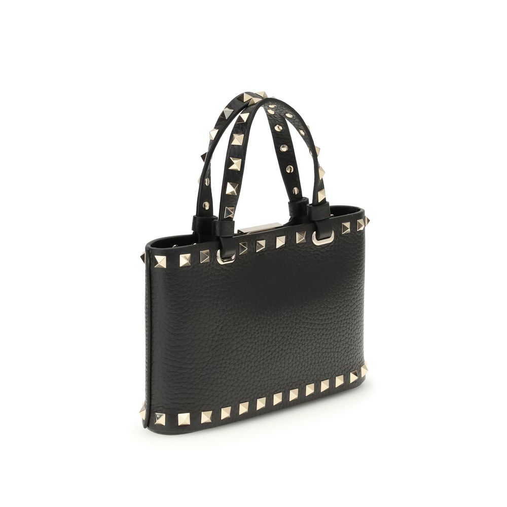 Valentino Garavani Schultertasche aus schwarzem Leder