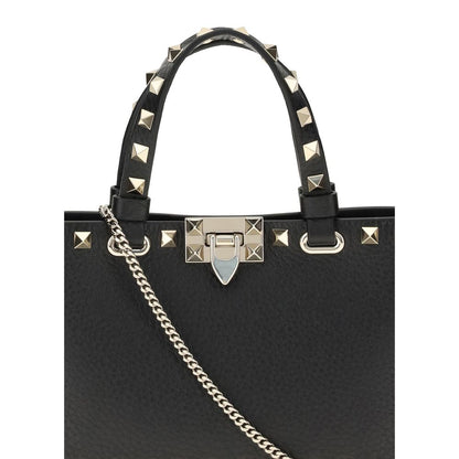Valentino Garavani Schultertasche aus schwarzem Leder