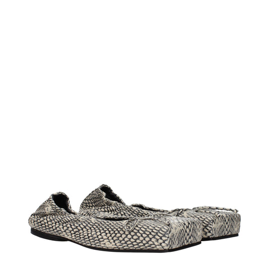 Jacquemus Beige Lederballerinas